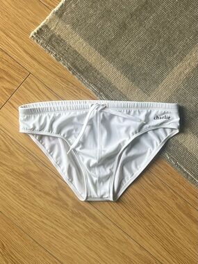 Charlie by Matthew Zink Men’s White Lifeguard Swim Brief